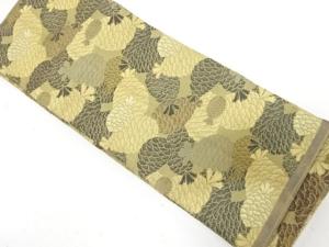 アンティーク　松毬模様織り出し　半幅帯（材料）